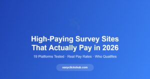 Read more about the article High-Paying Survey Sites That Actually Pay in 2026 (Tested)